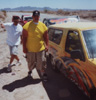 Dave and Phatbox preparing to go arrange rocks